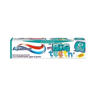 Паста за зъби aquafresh big teeth 50мл /6+г./