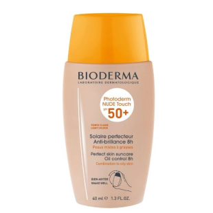 Bioderma Photoderm Nude touch Слънцезащитен тониран крем SPF50+ светъл цвят 40 мл