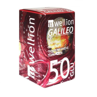 Wellion Galileo Тест ленти за измерване на кръвна захар х50 бр Годен до: 31.12.2026 г.