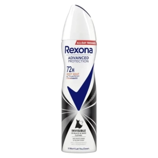 Rexona Advanced Protection Invisible Black & White дезодорант за жени 150мл Годен до: 30.11.2026 г.