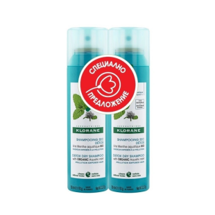 Klorane Водна мента Сух шампоан за всеки тип коса 2х150мл