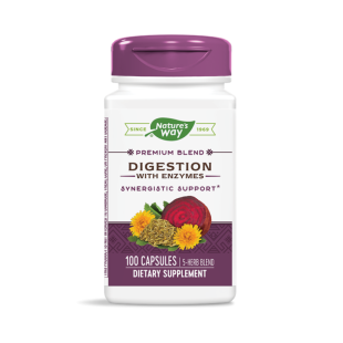 Digestion with Enzymes капсули при усещане на тежест след хранене х100 Nature's Way
