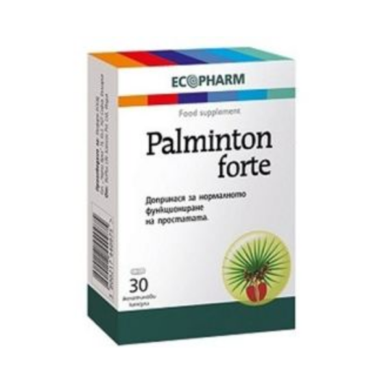 Палминтон форте капсули при проблеми с простатата x30 Ecopharm