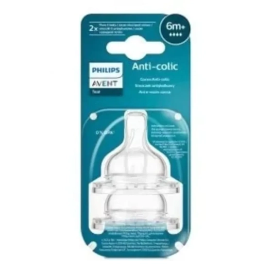 Биберон Anti-Colic Fast с поток 4 6м+ 2бр Avent