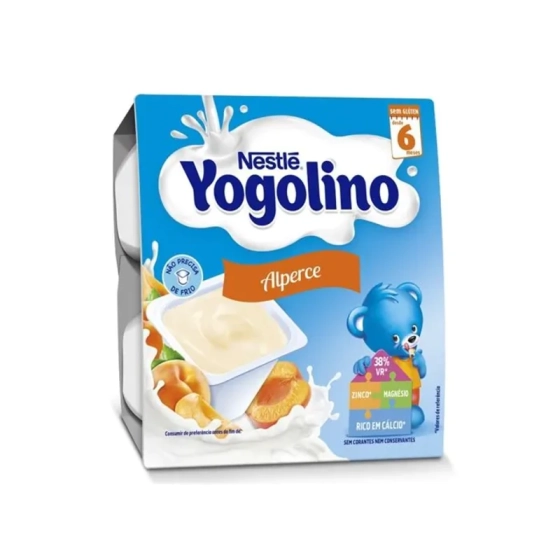 Nestle Yogolino Млечен десерт с кайсия от 6-ия месец, 100g (4бр. в опаковка) Годен до: 30.11.2026 г.