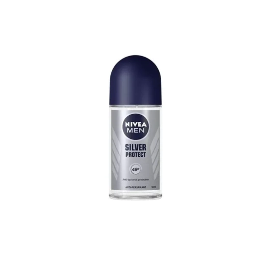 Nivea men дезодорант рол-он мъжки silver protect 50мл, Годен до: 31.7.2026 г.