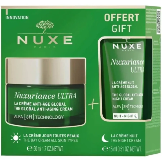Комплект Nuxe Nuxuriance Ultra Противостареещ лек крем 50мл + Противостареещ нощен крем 15мл Годен до: Годен до: 30.11.2026 г.