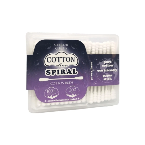 Cotton line Клечки за уши спирални 200 броя