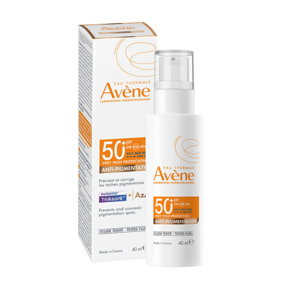 Avene Sun Слънцезащитен тониран флуид против пигментации SPF50+ 40мл