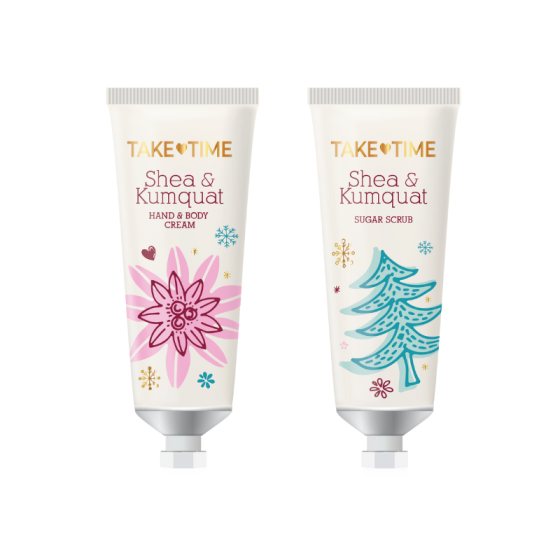 TAKE TIME Сет Крем за ръце и тяло 50мл + Скраб 50мл
