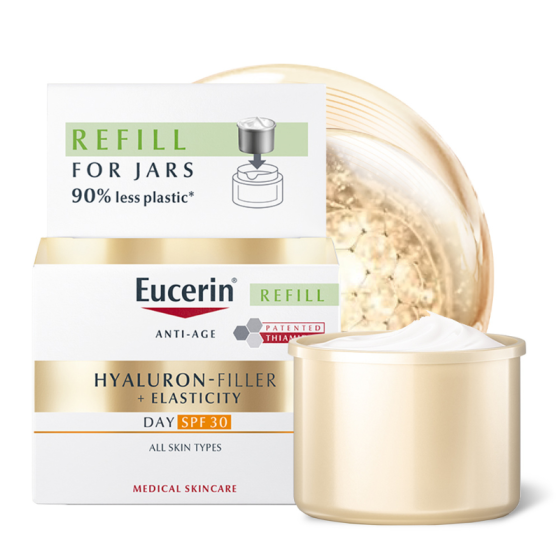 Eucerin Hyaluron-Filler+Elasticity Дневен крем за всеки тип кожа SPF30 50мл пълнител