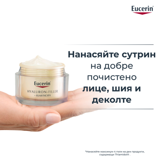 Eucerin Hyaluron-Filler+Elasticity Дневен крем за всеки тип кожа SPF30 50мл пълнител