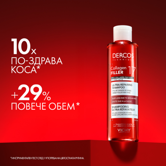 Vichy Dercos Collagen 17 Repair Шампоан 200мл