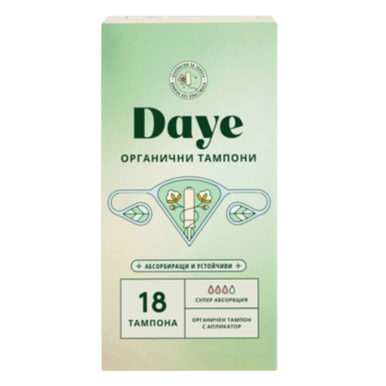 Daye Super Дамски тампони органични 18 броя