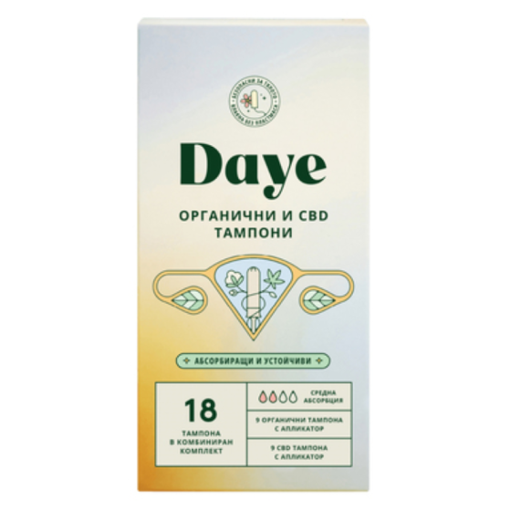 Daye Regular Дамски тампони органични с коноп 18 броя