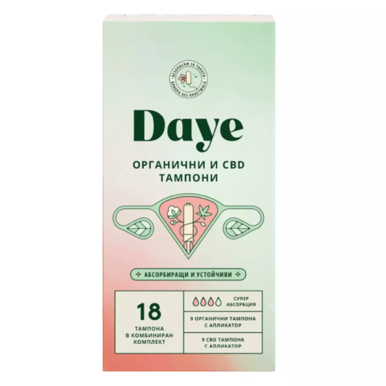 Daye Super Дамски тампони органични с коноп 18 броя