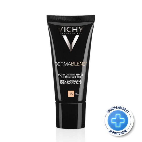 Vichy dermablend фон дьо тен 15 флуид коригиращ 30мл./опал/ 316594, Годен до: 31.12.2026 г.