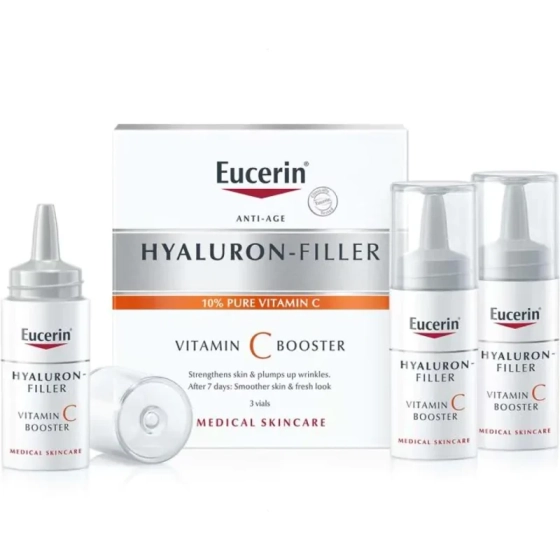 Eucerin hyaluron-filler витамин с бустер 3х8 мл Годен до: 31.3.2026 г.