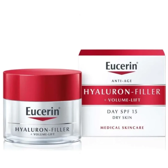 Eucerin hyaluron filler + volume lift дневен крем суха кожа 50мл, Годен до 31.12.2026 г.