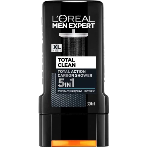 Loreal men  expert душ гел total clean 300мл Годен до: 31.8.2027 г.