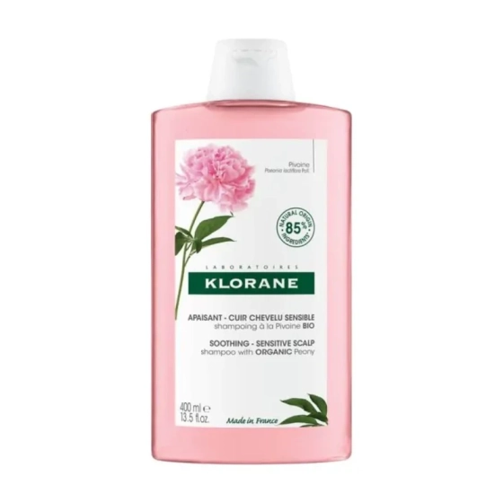 Klorane шампоан с органичен божур за чувствителен скалп 400ml