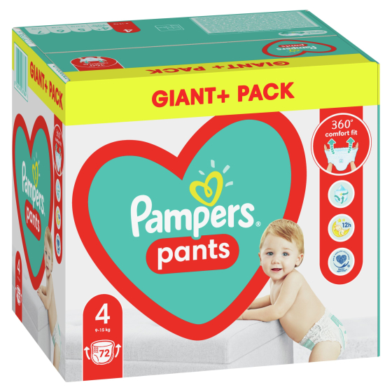 Pampers пелени-гащи gpp размер 4 / 9-15кг./ х72