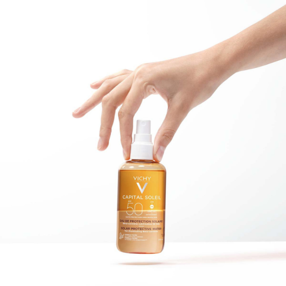 Vichy Soleil SPF 30 вода за лице и тяло за подобряване на тена 200 мл 585217
