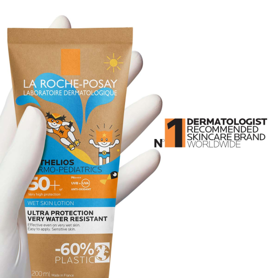 La Roche-Posay Anthelios SPF 50+ wet skin лосион за деца 200 мл 845489 еко опаковка