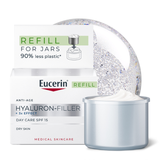 Eucerin Hyaluron-Filler дневен крем SPF 15 пълнител 50 мл