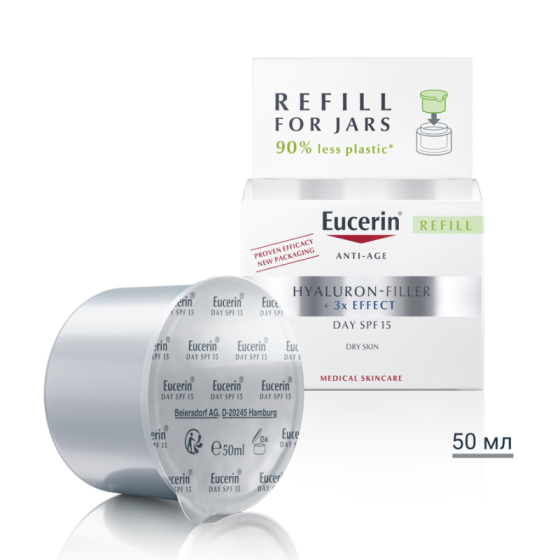 Eucerin Hyaluron-Filler дневен крем SPF 15 пълнител 50 мл