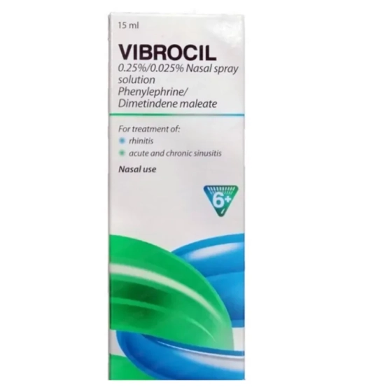Виброцил спрей за нос при простуда,остър и хроничен ринит 15мл
