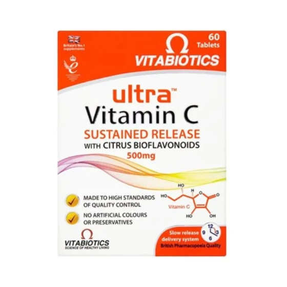 Vitabiotics Ултра витамин C таблетки за имунитет х 60