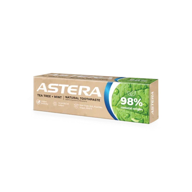 Паста за зъби Astera Natural Tea Tree+Mint 75 мл
