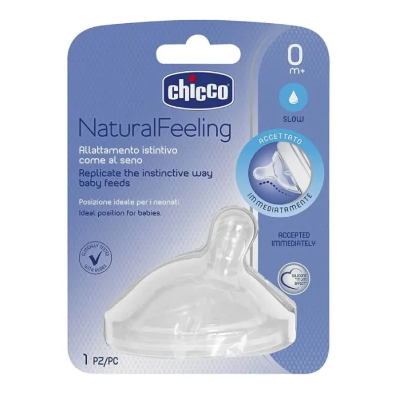 Силиконов биберон Natural Feeling 1 капка x1 Chicco N0204
