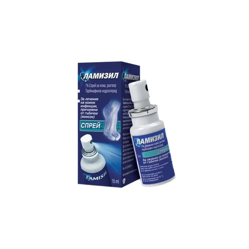 Ламизил спрей за лечение на кожни инфекции, причинени от гъбички (микози) 1% 15мл.