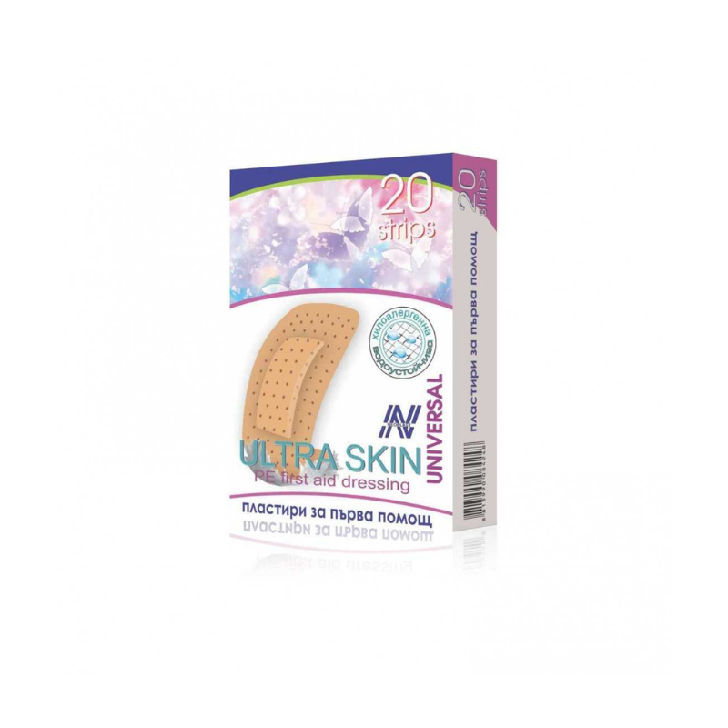 Neoplast Ultra Skin Хипоалергична лепенка телесен цвят 19мм/72мм х20 бр