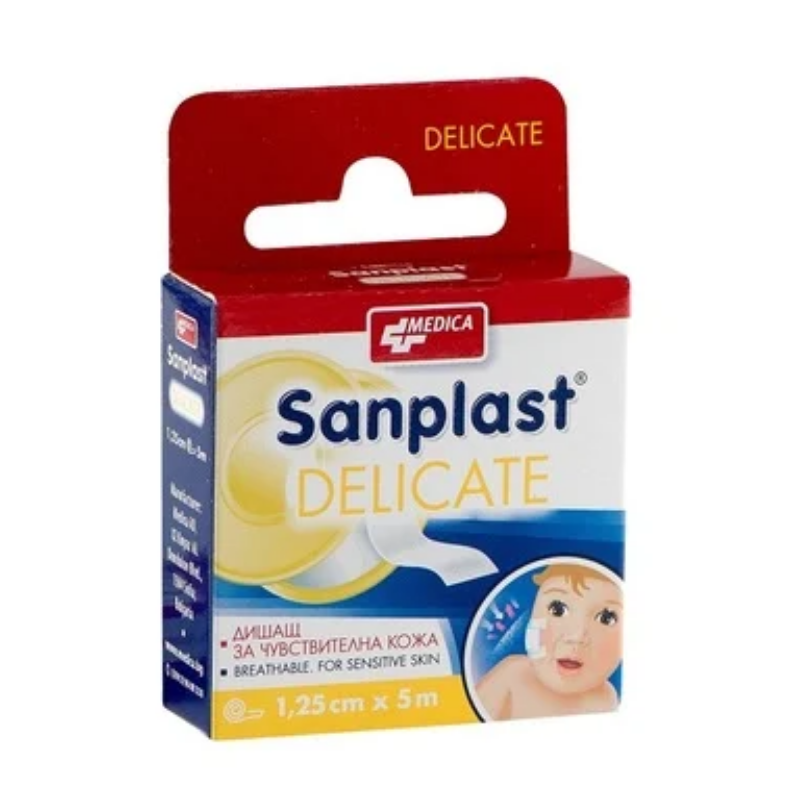 Sanplast delicate за силно чувствителна кожа 1,25см/5м