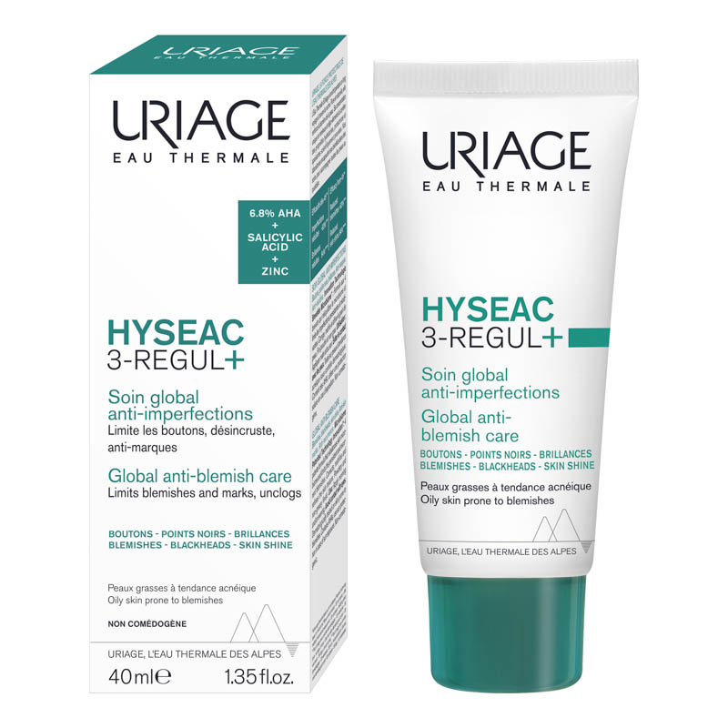 Uriage hyseac 3-regul 40мл+почистващ гел 50мл промо