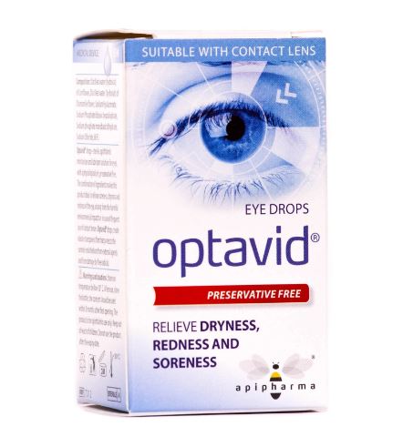 Оптавид капки за очи при сухота,умора 10мл