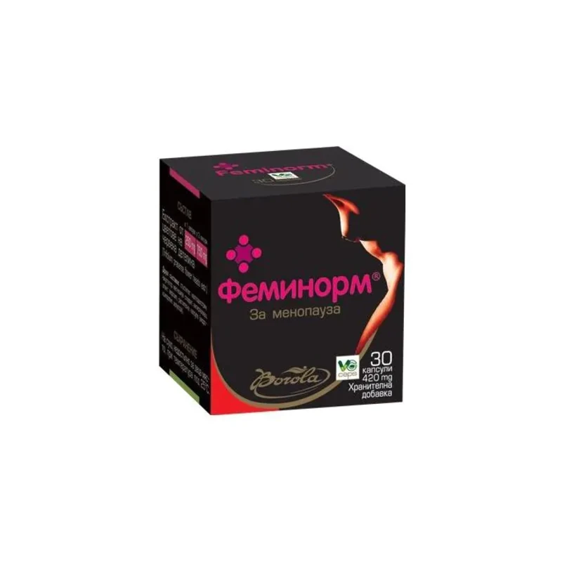 Феминорм за облекчаване симптомите при менопауза х30 капсули Borola