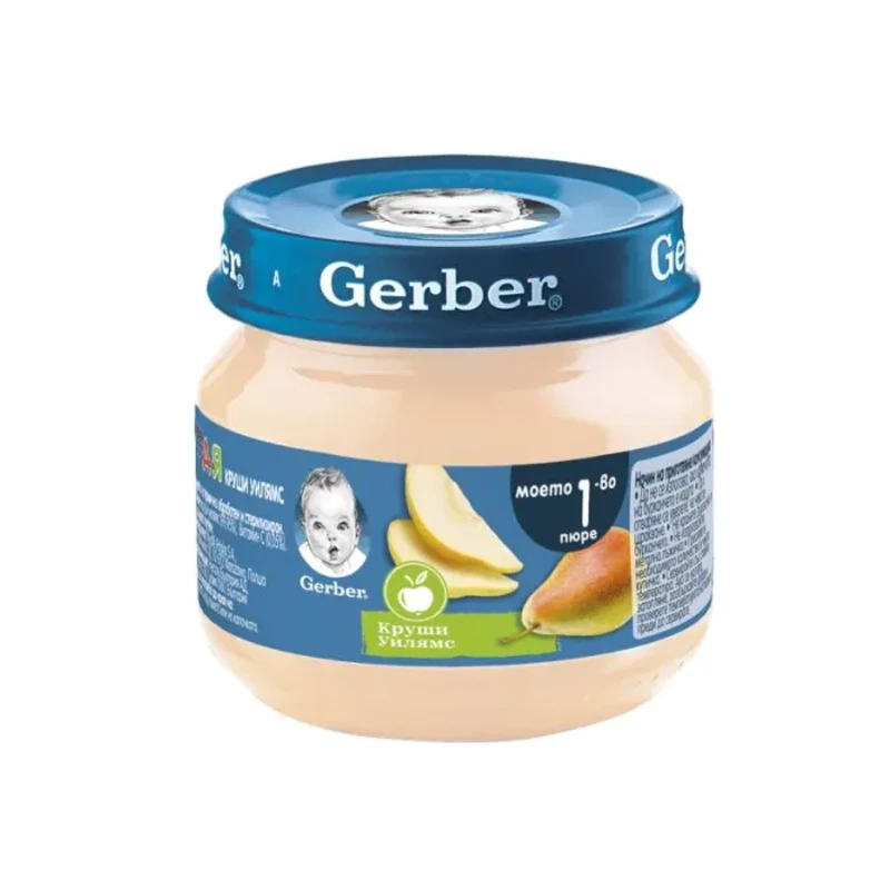 Gerber Храна за бебета Пюре от круши моето 1-во пюре, 80g, бурканче