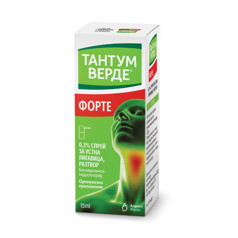 Тантум верде форте спрей 0,3% при простуда и грип 15мл