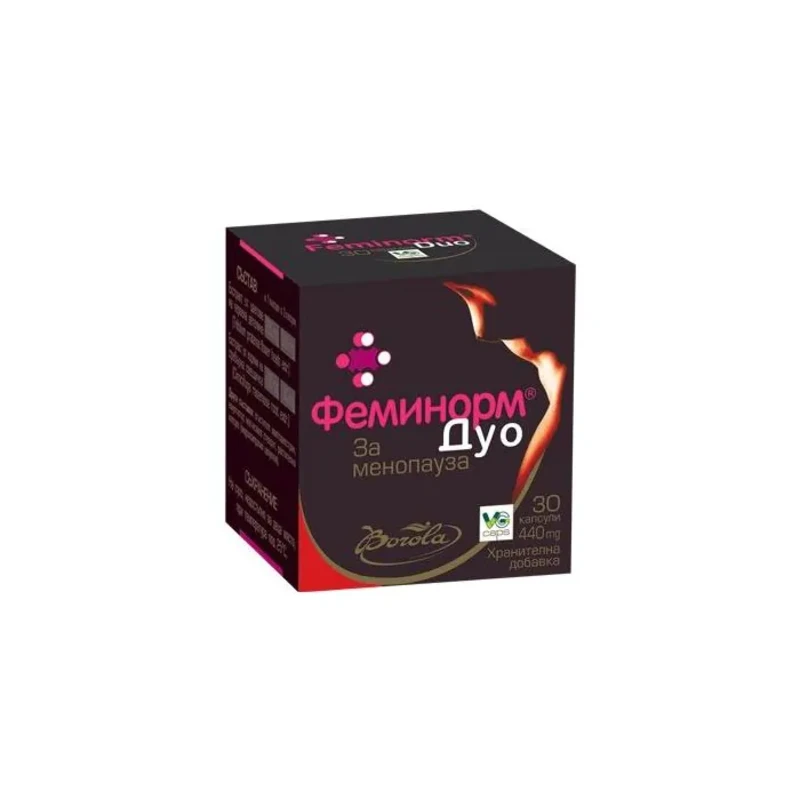 Феминорм Дуо капсули за облекчаване симптомите на менопауза х30 Borola