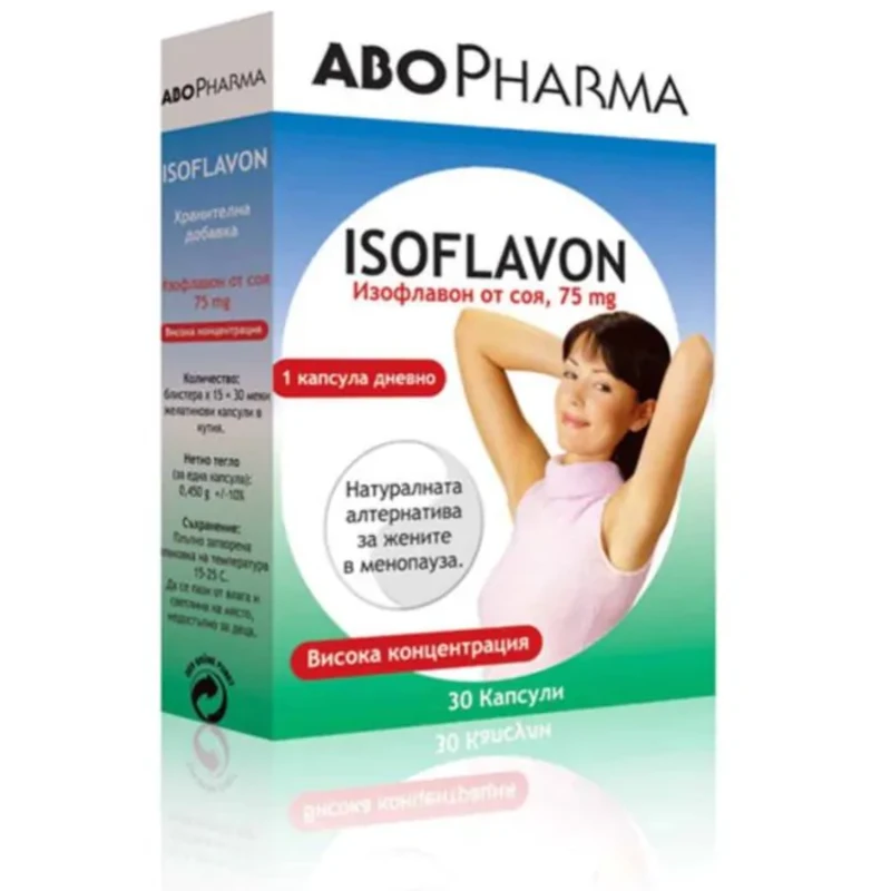 Изофлавон соя капсули за жени в менопауза 75мг х30 Abopharma