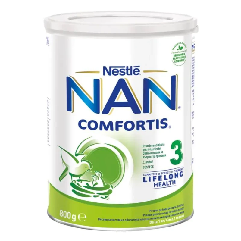 Nestle NAN Comfortis 3 Висококачественa обогатенa млечна напитка на прах 12+ месеца 800г