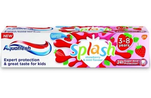 Паста за зъби aquafresh детска splash strawberry 50мл /3-8г./