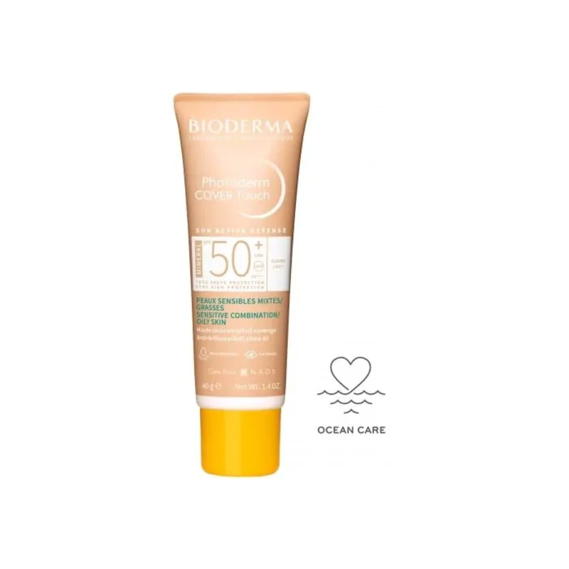 Bioderma Photoderm Cover touch Минерален слънцезащитен тониран крем SPF50+ светъл цвят 40 гр