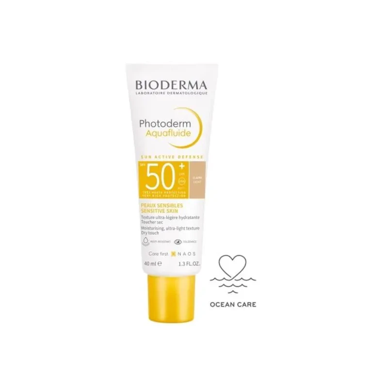 Bioderma Photoderm Aquafluid Слънцезащитен флуид за чувствителна кожа SPF50+ светъл цвят 40 мл