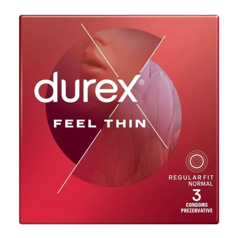 Презервативи durex feel thin х 3 червен