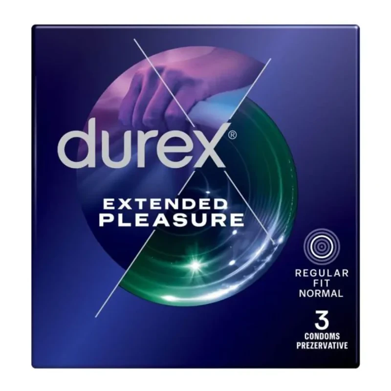 Презервативи durex performa/extended pleasure х 3 сив